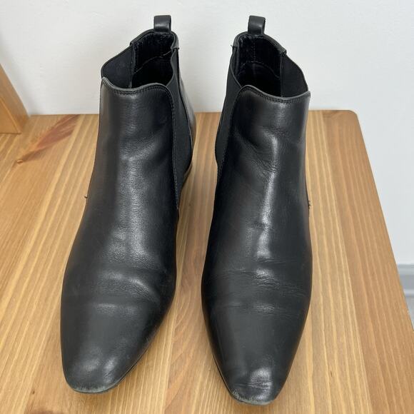 AQUATALIA WOMEN'S‎ FALCO BLACK LEATHER CHELSEA ANKLE BOOTIES - SIZE 8.5 - Picture 2 of 10